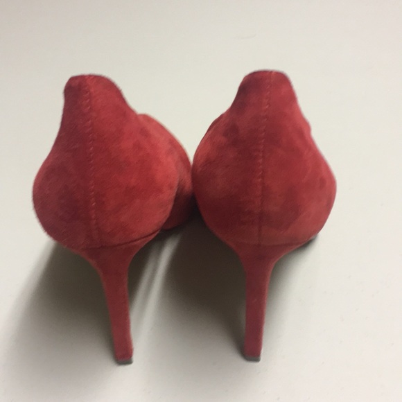 Red JS Suade heels - Picture 3 of 4